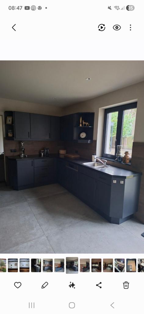 Mooie complete U keuken incl inbouwapparatuur, kookeiland, Huis en Inrichting, Keuken | Complete keukens, Ophalen, Gebruikt, Graniet of Steen