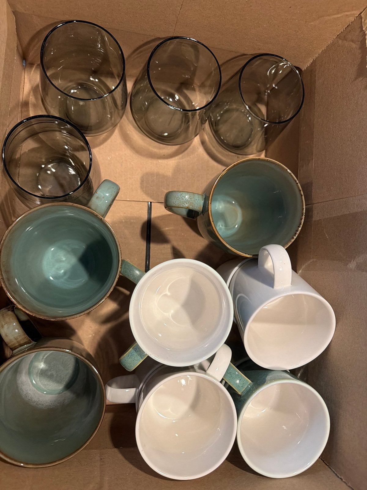 Glazen, grote mokken en HEMA koffiekopjes, Ophalen, Hema, Gebruikt, Glas