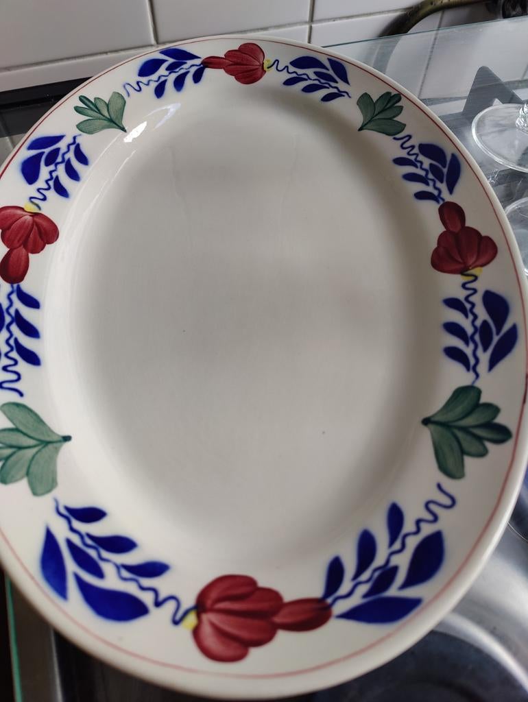 Boerenbondschaal met bloemmotief, Ophalen