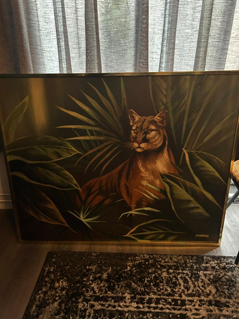 Schilderij op linnen, Ophalen, 125 cm of meer, Zo goed als nieuw, Schilderij
