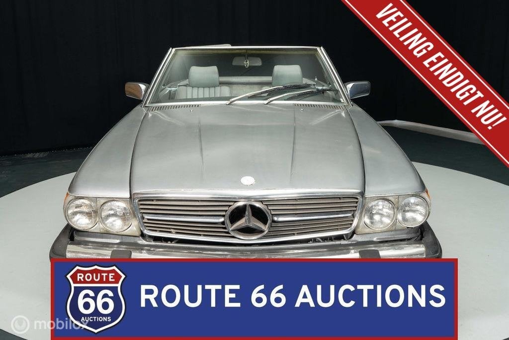 Mercedes-Benz 380 SL | 1982 | Route 66 Auctions, Auto's, Overige carrosserieën, Zwart, Mercedes-Benz, Bedrijf