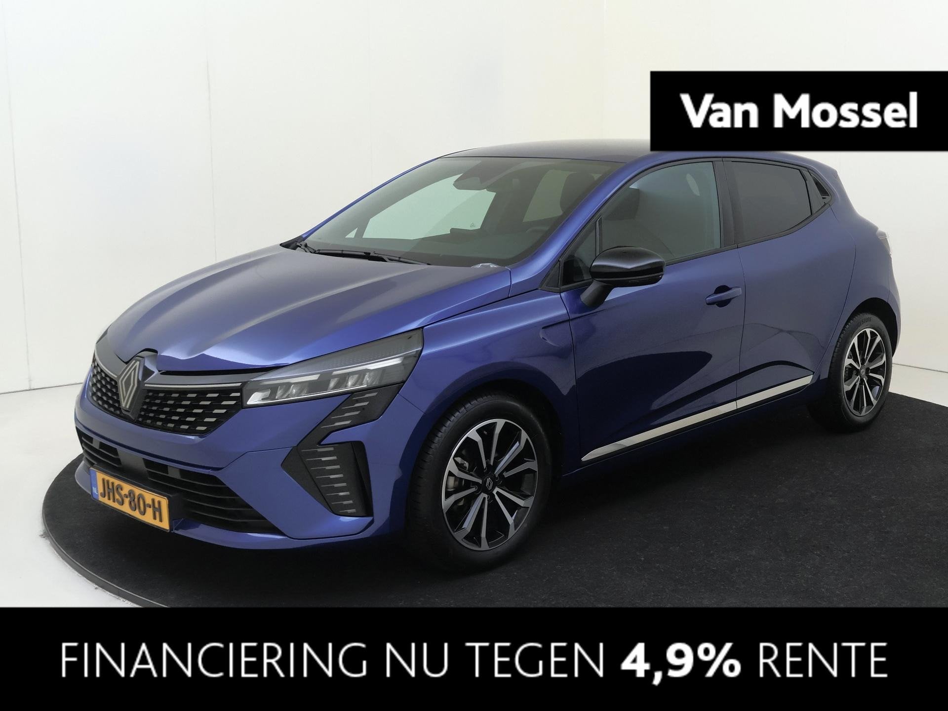Renault Clio 1.0 TCe 90 PK GPF techno Navigatie | Android Au, Auto's, Dealer onderhouden, Gebruikt, Euro 6, Blauw