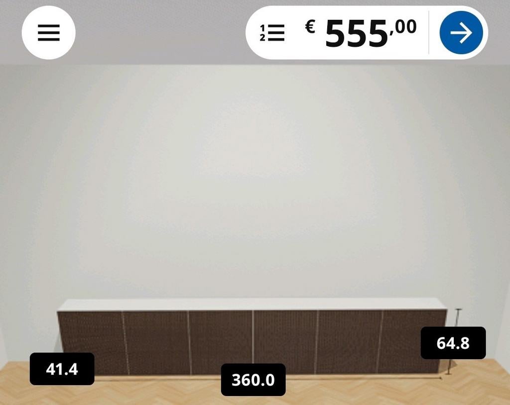 3 IKEA Besta kasten met Björköviken deurtjes, Ophalen