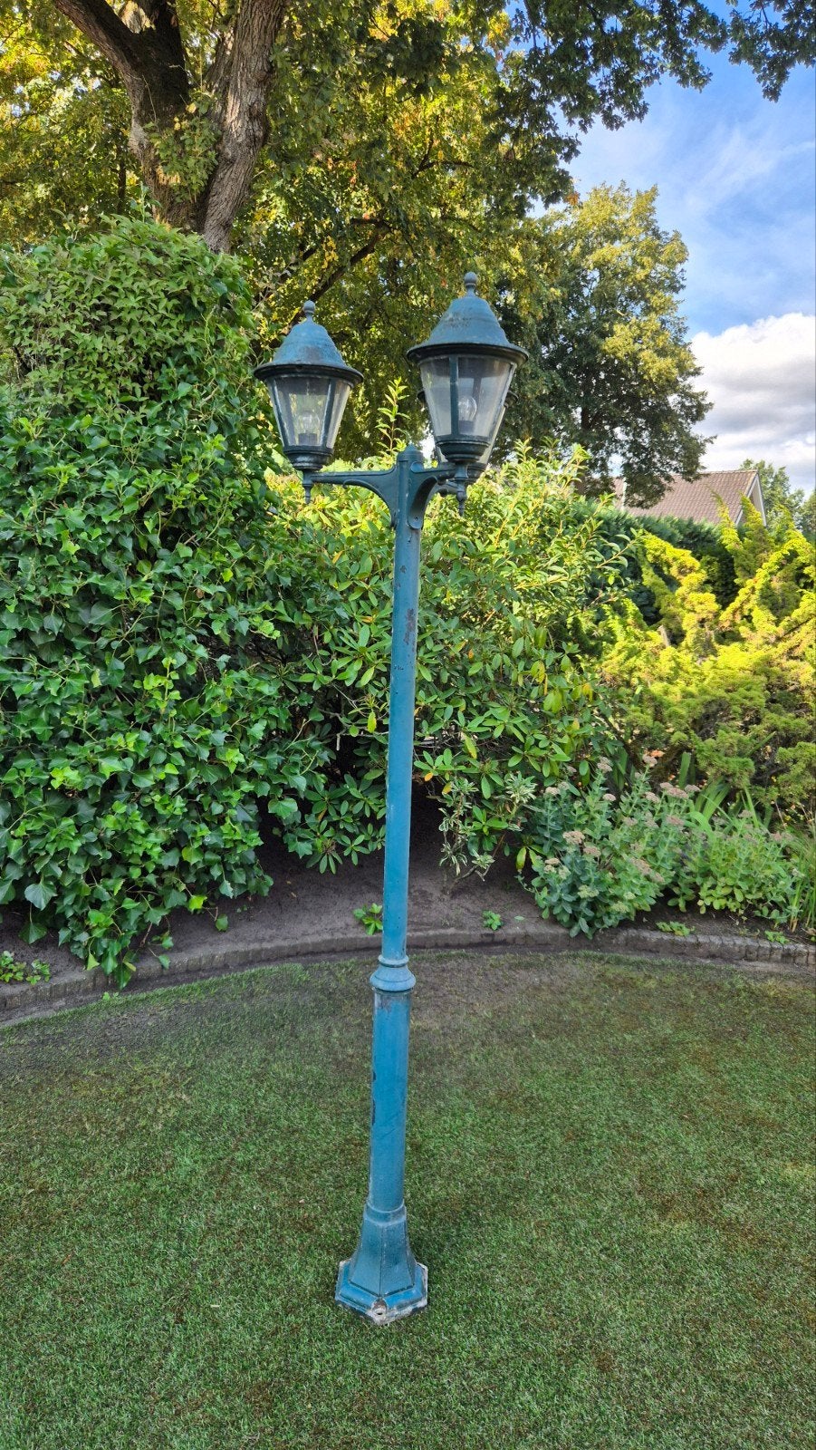 Klassieke Tuinlantaarn met 3 Armen - lantaarn, Tuin en Terras, Buitenverlichting, Ophalen, Gebruikt, Minder dan 50 watt, Staande lamp