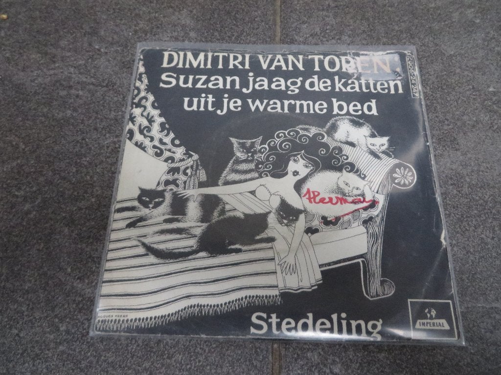 dimitri van toren -susan jaag de katten uit je warme bed, Ophalen of Verzenden, Zo goed als nieuw, 7 inch, Levenslied of Smartlap