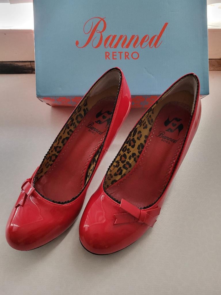 Banned Retro schoenen rood, Ophalen of Verzenden, Schoenen met hoge hakken, Rood, Banned Retro