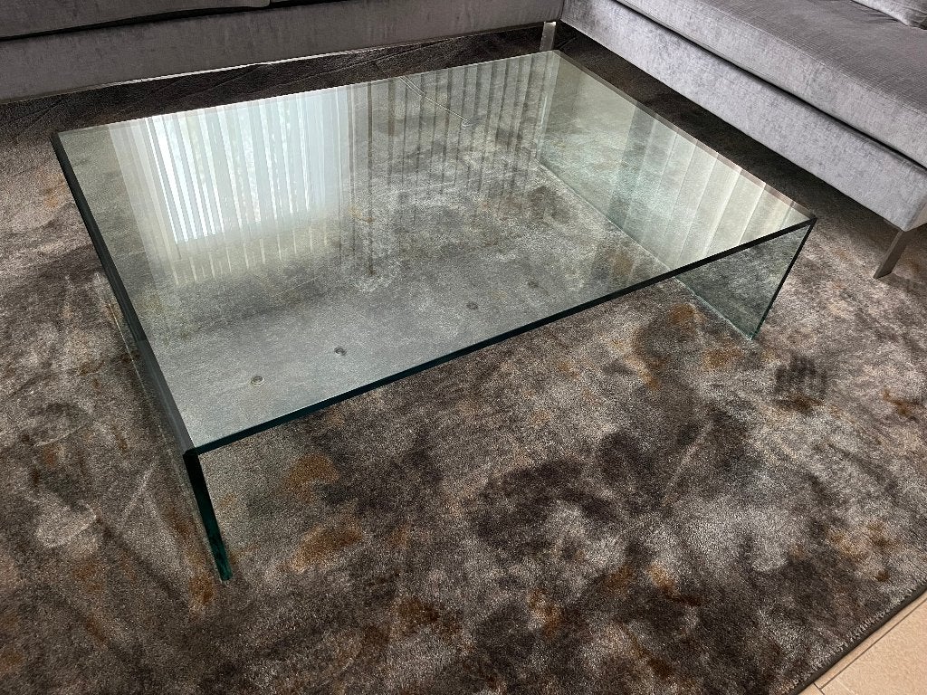 GLAZEN SALONTAFEL, Ophalen, Gebruikt, 100 tot 150 cm, 50 tot 100 cm