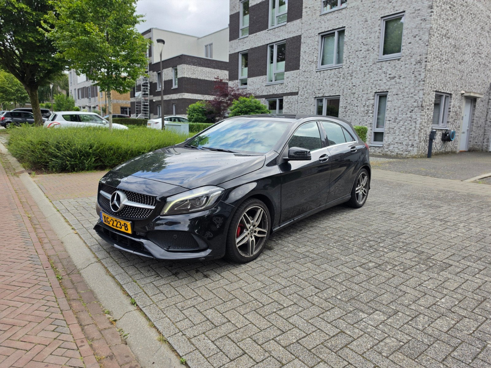 Mercedes A180 CDI 2018 6 versnelling Amg/Sport 429dkm Euro 6, Auto's, Voorwielaandrijving, 4 cilinders, Leder en Stof, Zwart