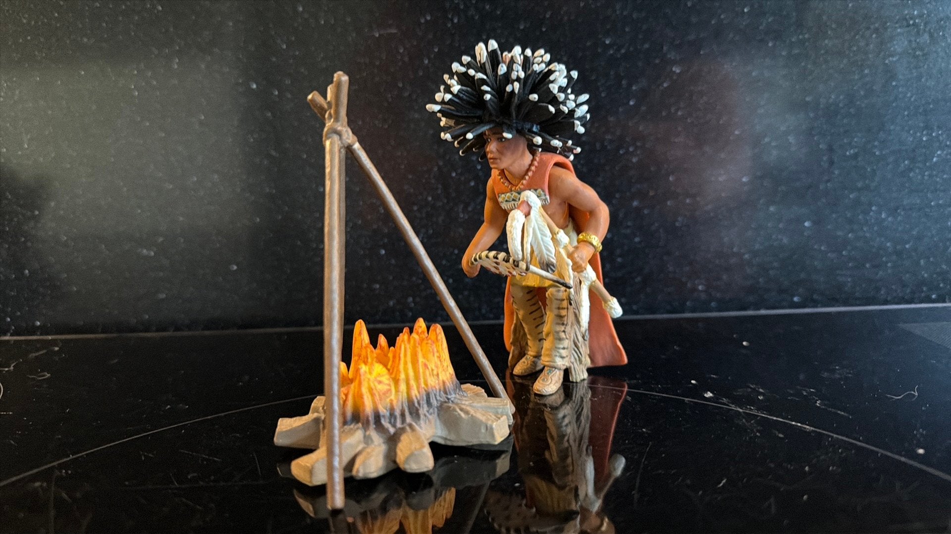 Schleich Wild West: Sioux Sjamaan/Medicijnman met vuur, Ophalen of Verzenden, Zo goed als nieuw