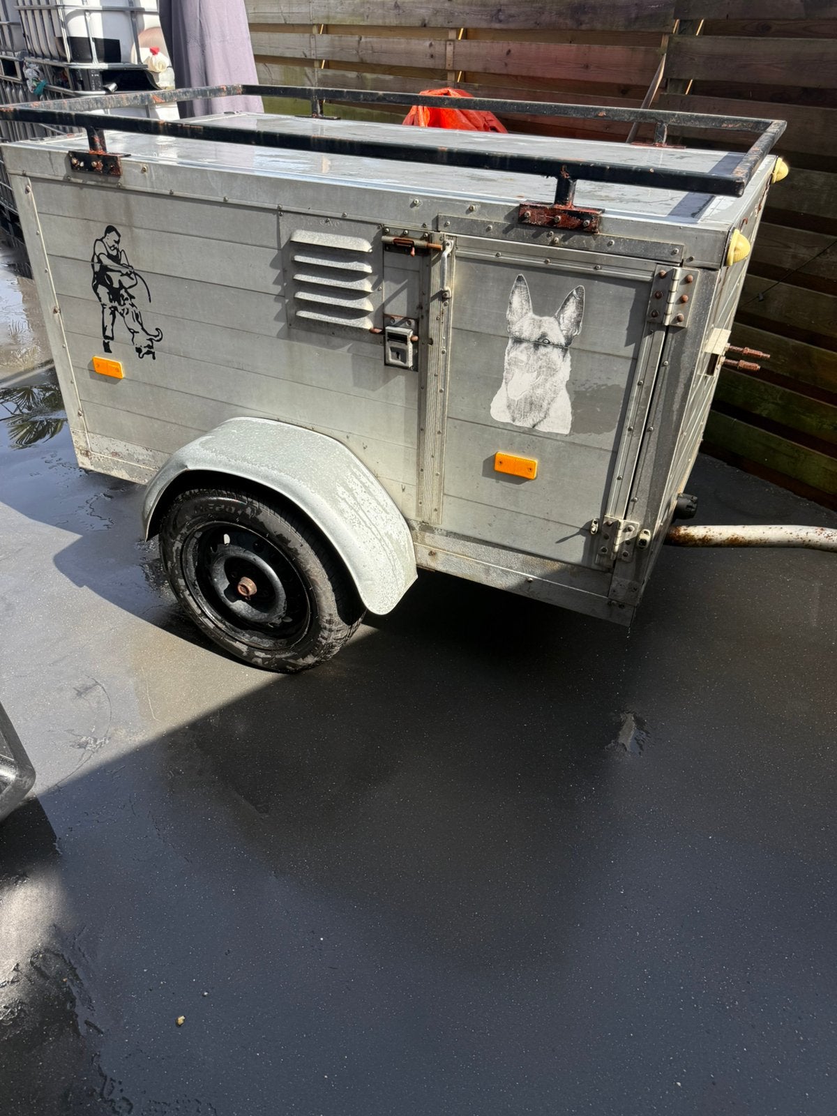 Aluminium aanhanger – stevige gesloten aanhanger – opknapper, Auto diversen, Ophalen, Gebruikt