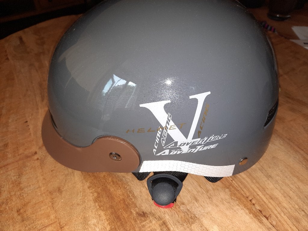 Retro Helm Grijs – MOWK Vintage Urban Helm (Met Zonnevizier), Fietsen en Brommers, Ophalen of Verzenden, Nieuw, Heer of Dame