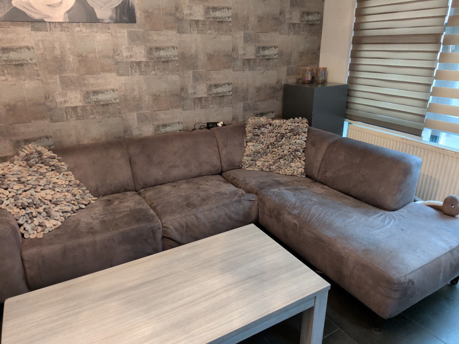 Comfortabele L-vormige bank - 2.75x2.20m, 250 tot 300 cm, Gebruikt, Hoekbank, Ophalen of Verzenden