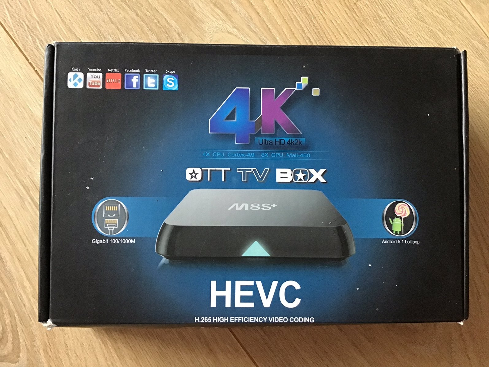 4K M8S+ Android TV BOX, Ophalen, Zo goed als nieuw, HDMI