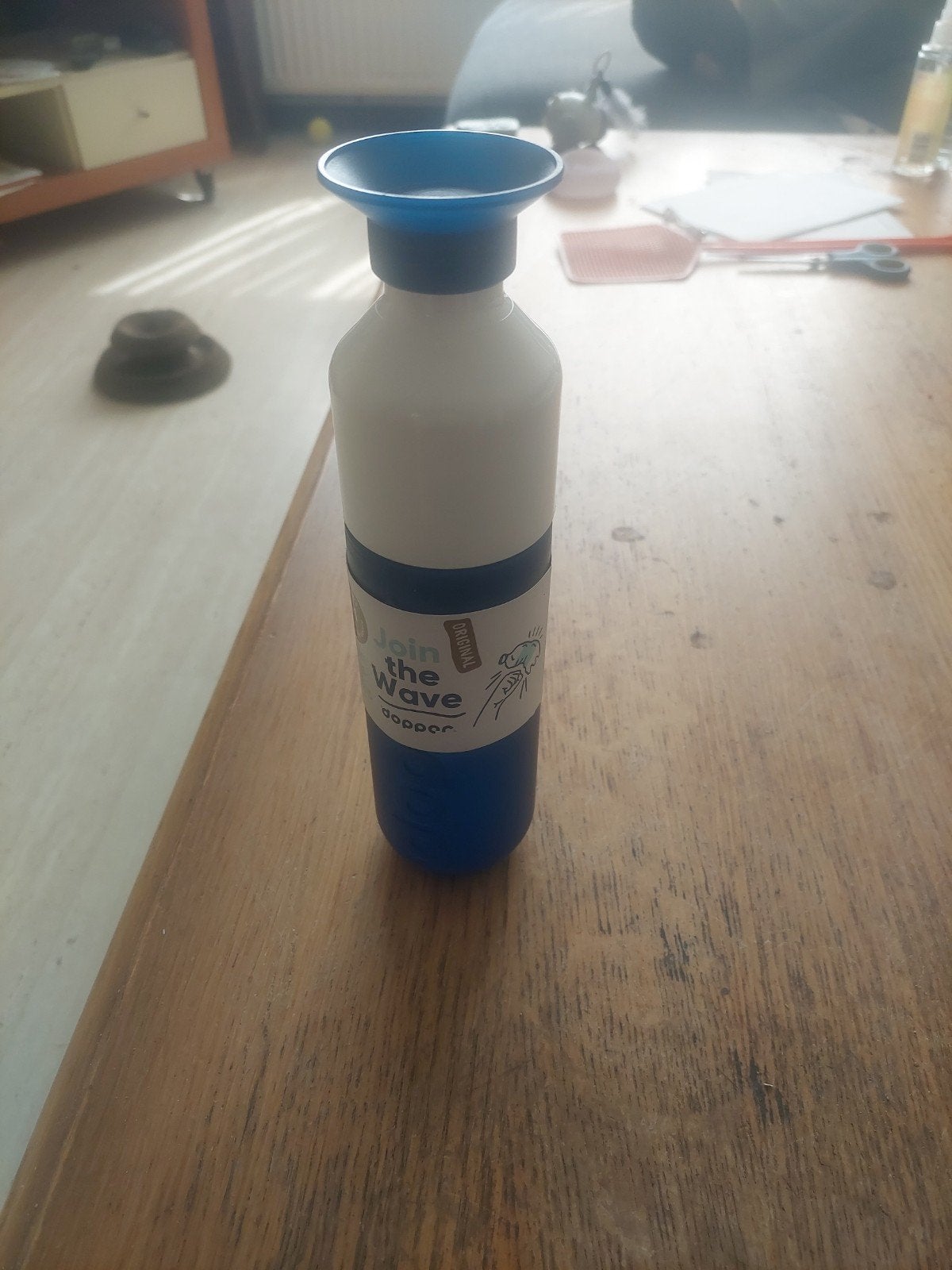 Dopper waterfles - Join the Wave - Wit/Blauw, Kunststof, Ophalen of Verzenden, Wit, Overige merken