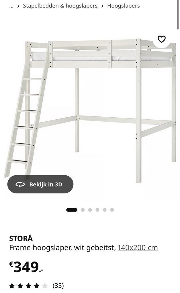 Ikea Stora hoogslaper, Huizen en Kamers, Kamers te huur, Amsterdam