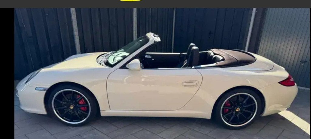 Porsche 911 3.8 Carrera S Cabriolet PDK 2008 Crèmewit, Auto's, Automaat, 385 pk, Cabriolet, 4 stoelen
