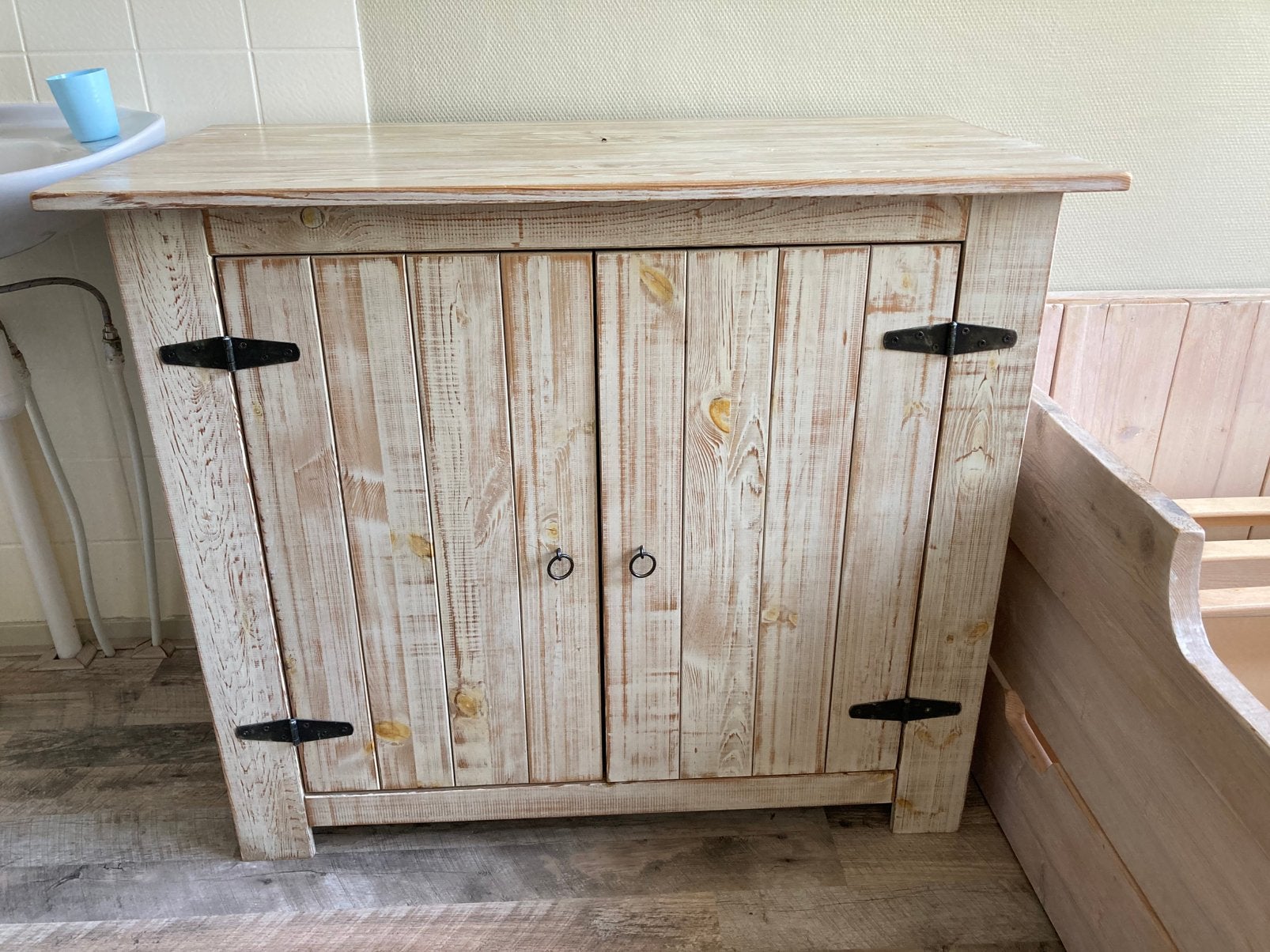 Houten commode en kast voor babykamer, Ophalen, 50 tot 70 cm, 105 cm of meer, 100 cm of meer
