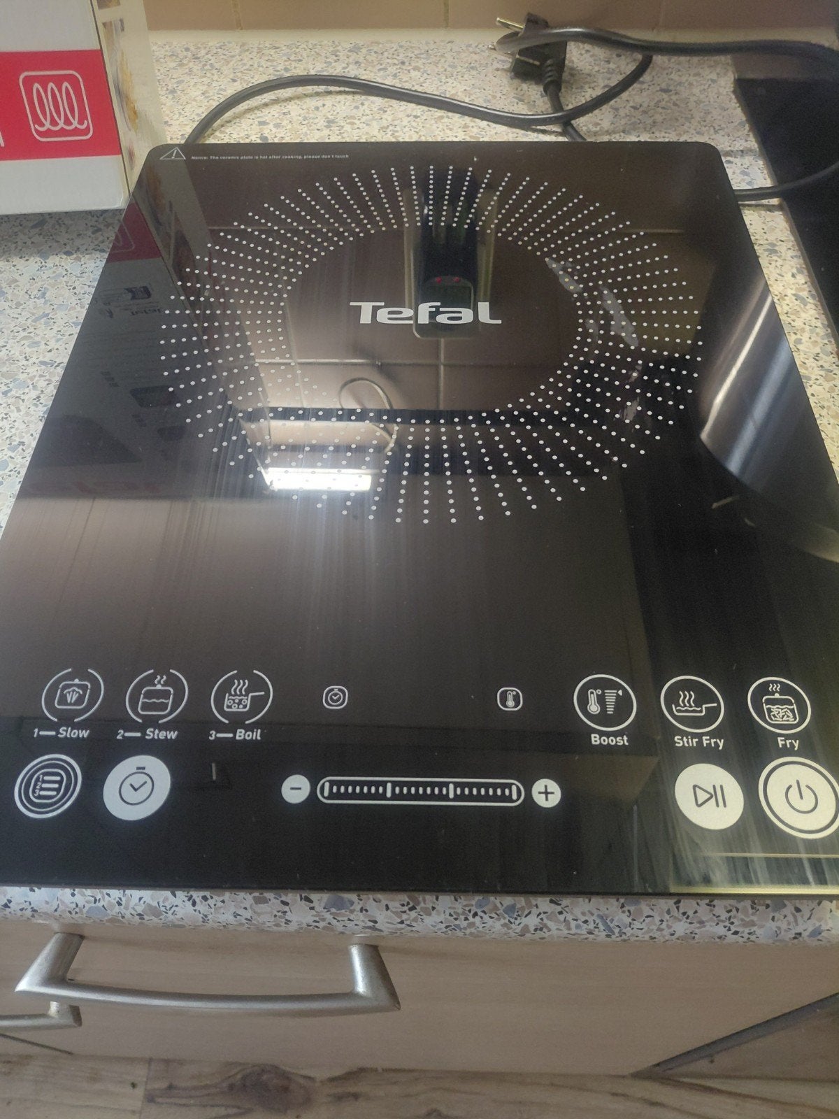 Zgan Tefal kookplaatl, 3 kookzones of minder, Ophalen of Verzenden, Zo goed als nieuw, Vrijstaand