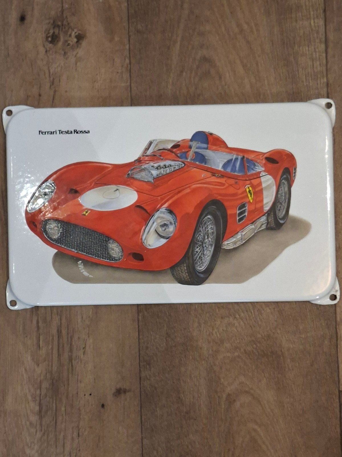Emaille reklame bord Ferrari Testa Rossa, Antiek en Kunst, Ophalen of Verzenden