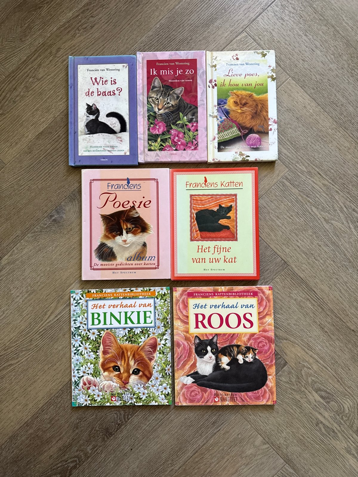 7 boeken van Francien van Westering - Katten, Boeken, Ophalen of Verzenden, Zo goed als nieuw