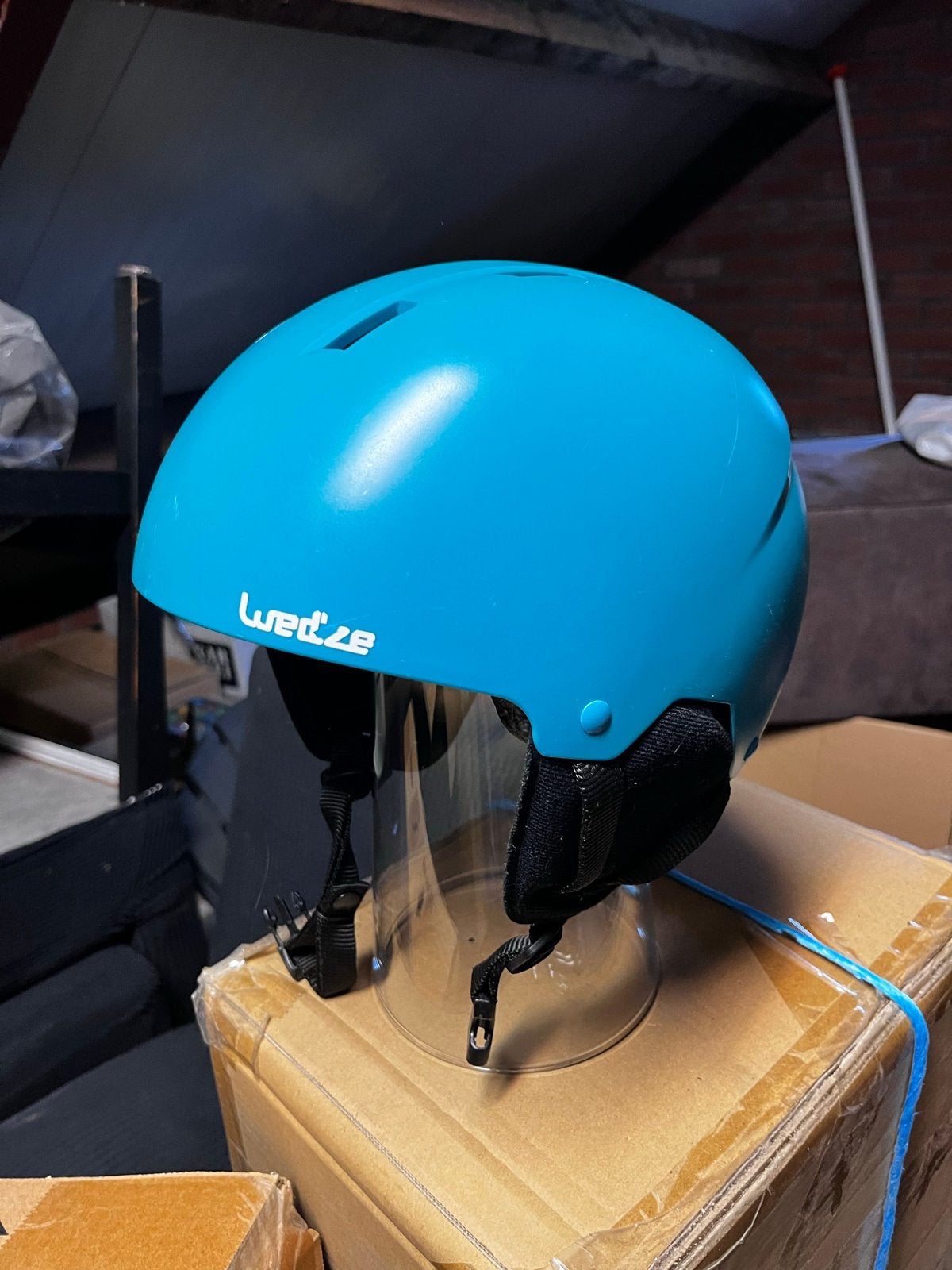 Wed'ze H 100 Jr skihelm - Blauw (Maat 53-56cm), Ophalen, Zo goed als nieuw