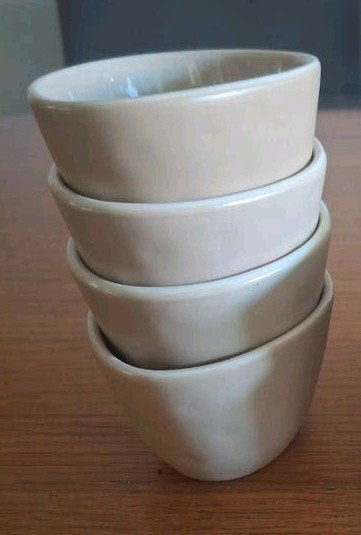 4 Jewel schaaltjes in beige, Ophalen of Verzenden