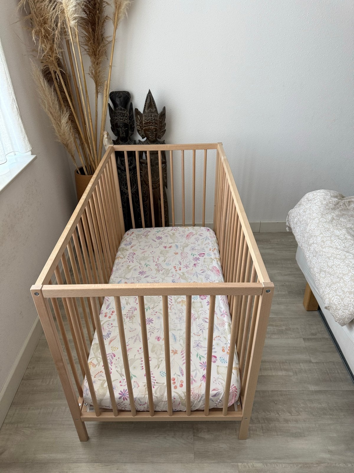 IKEA Sniglar babybedje/ledikant van beukenhout incl. extras, Ophalen, Zo goed als nieuw, Ledikant