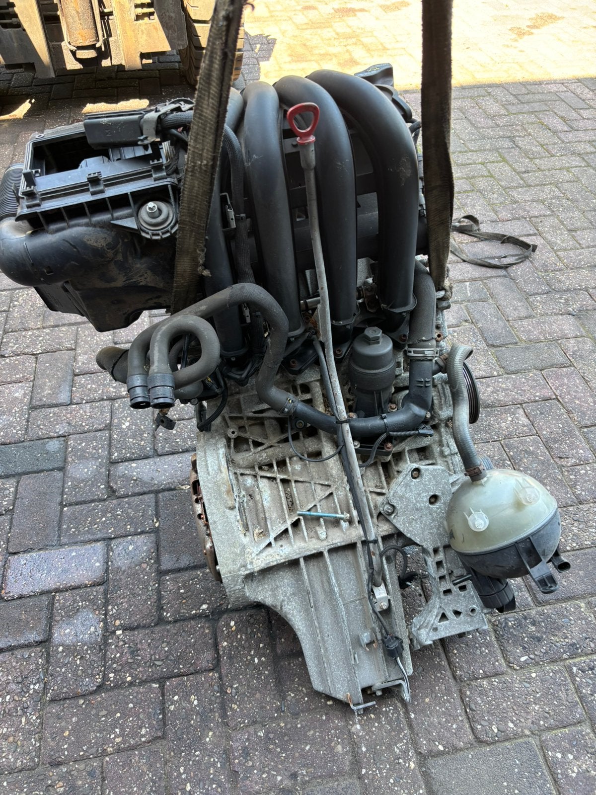 Motor, mercedes A klasse w169 benzine, Ophalen of Verzenden, Gebruikt, Mercedes-Benz