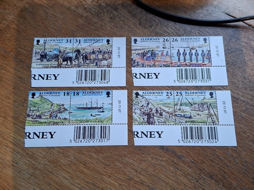 Alderney postfris nrs 108 - 115 in 4 paren van 2, Ophalen of Verzenden, Postfris