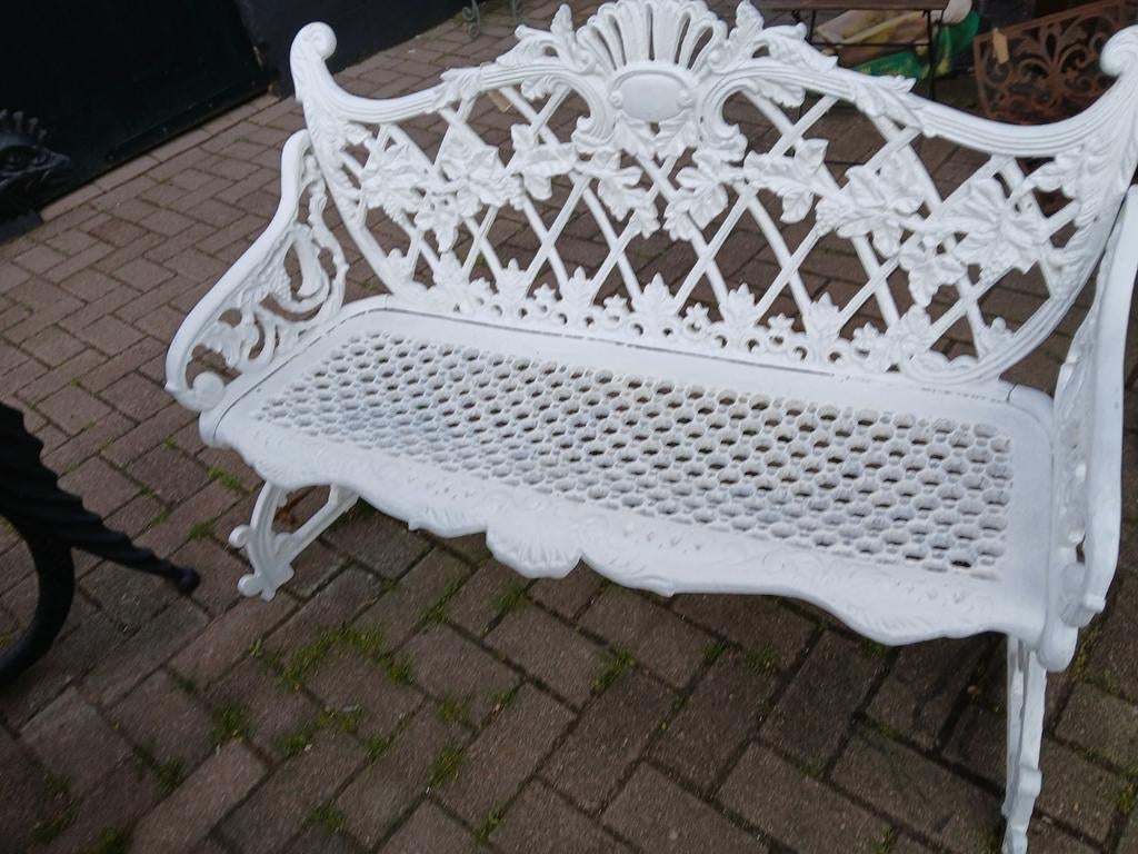 Prachtige Gietijzeren Tuinbank - Klassiek Design, Ophalen, Gebruikt, Metaal