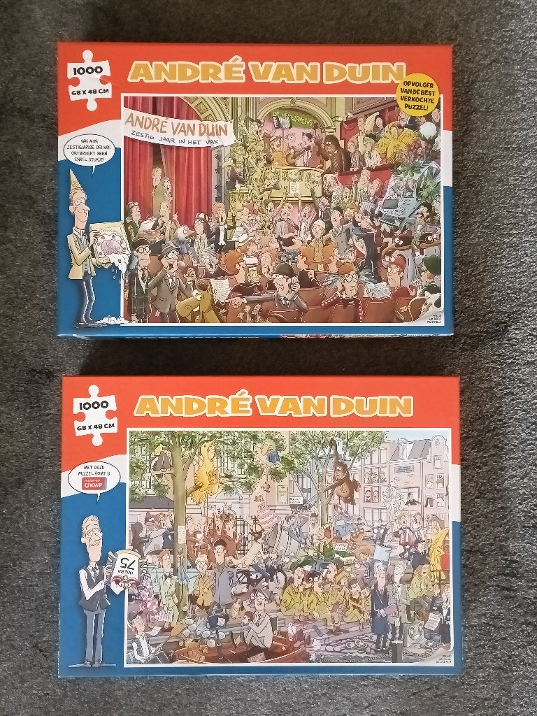 André van Duin puzzels, Ophalen of Verzenden, 500 t/m 1500 stukjes, Zo goed als nieuw, Legpuzzel