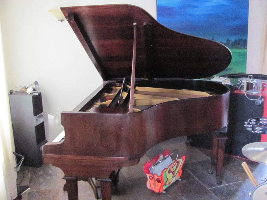 Prachtige Weber Aeolian Baby Grand Vleugelpiano (1920), Muziek en Instrumenten, Piano's, Ophalen, Zo goed als nieuw, Bruin, Vleugel