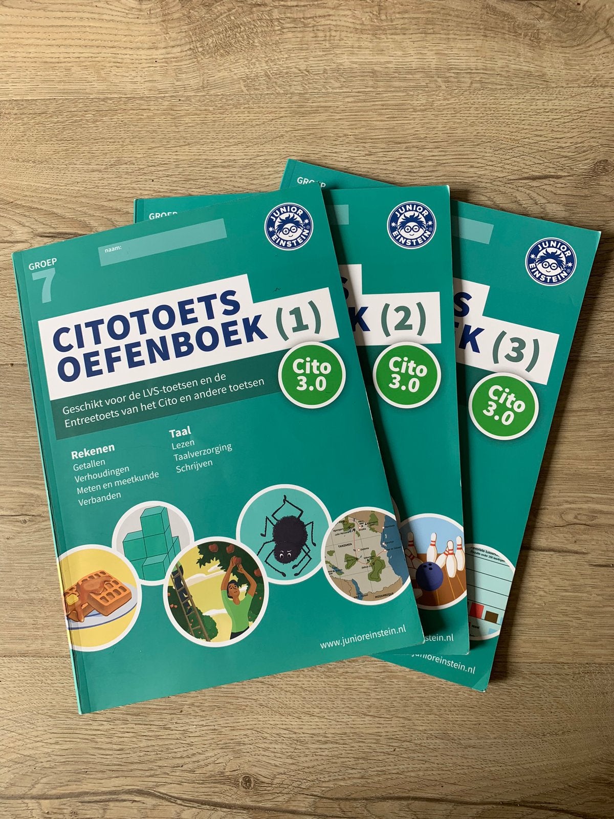 3 oefenboeken citotoets groep 7 rekenen begrijpend lezen, Boeken, Ophalen, Nieuw, Overige niveaus, Nederlands