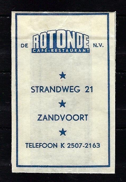 23 Zandvoort cafe rest ROTONDE, Ophalen of Verzenden, Nederland