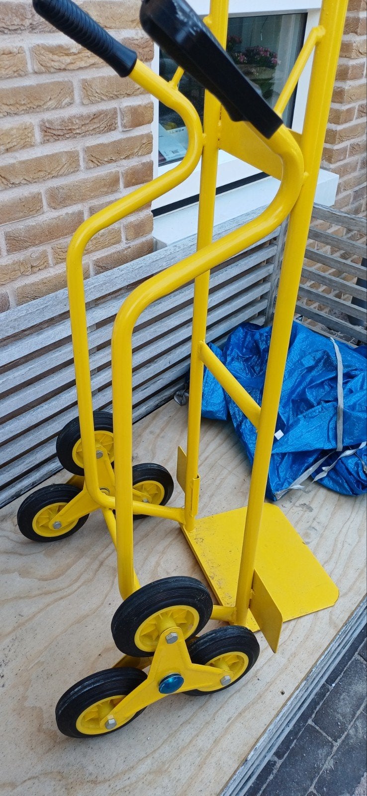 Stanley Steekwagen /  Trap loper - Geel, Opvouwbaar, Zes Wie, Ophalen, Gebruikt, Steekwagen
