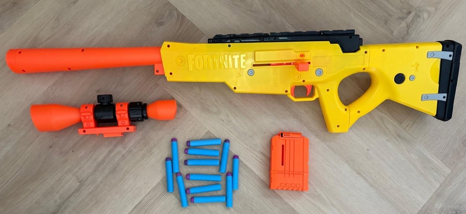 Nerf Fortnite AR-L Blaster met magazijn en pijltjes, Ophalen, Gebruikt