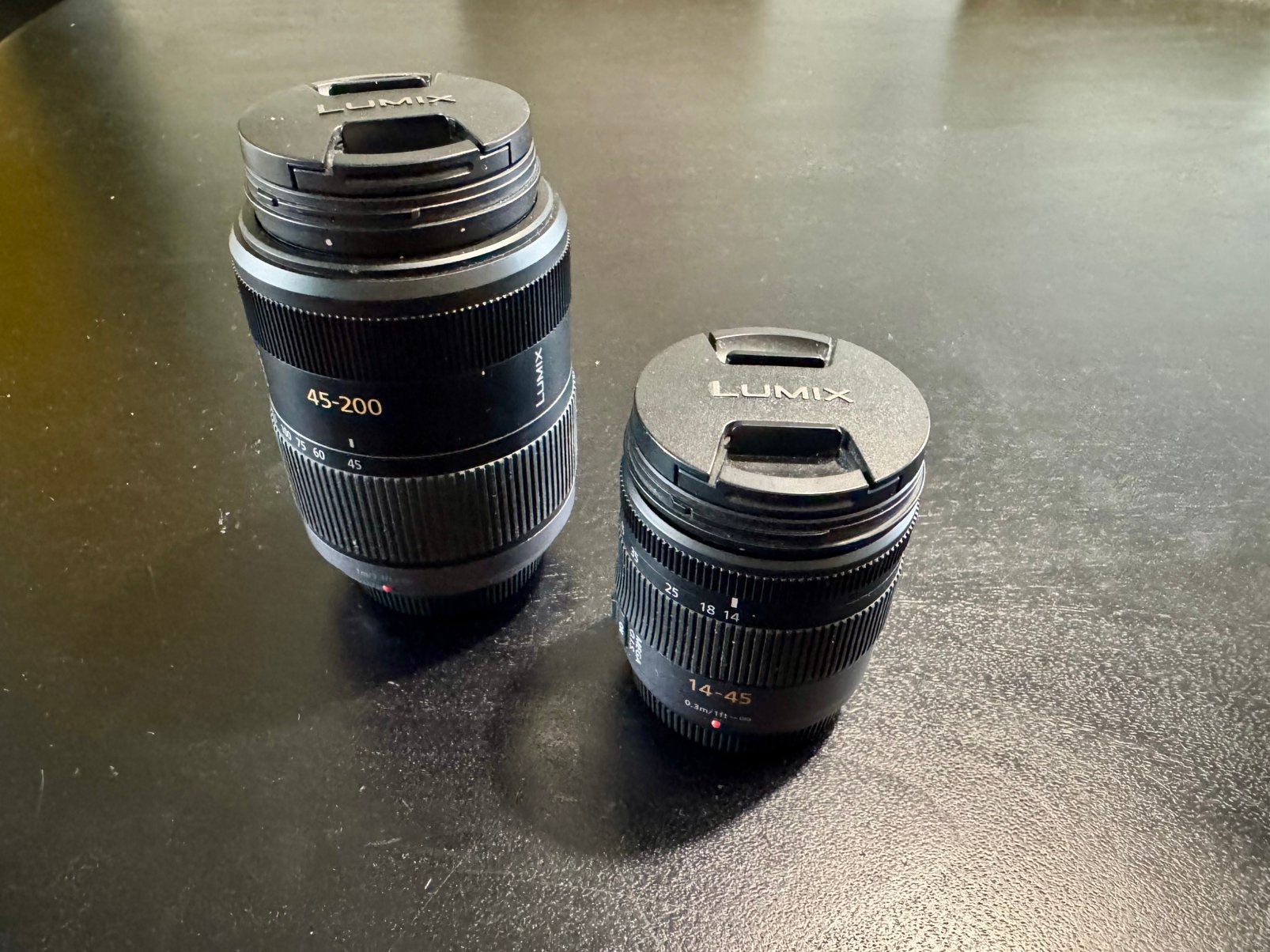 Panasonic Lumix 14-45mm + 45-200mm lenzen Mega O.I.S., Audio, Tv en Foto, Fotografie | Lenzen en Objectieven, Ophalen, Zo goed als nieuw
