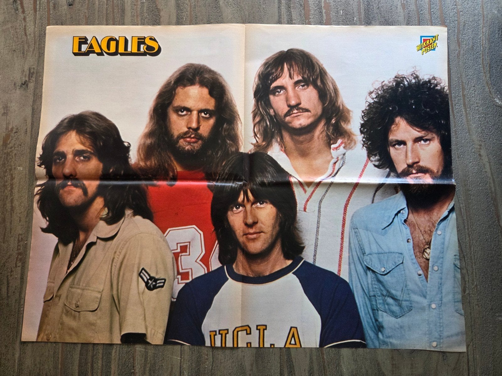 Vintage The Eagles Poster - Muziek Poster, Ophalen of Verzenden, Zo goed als nieuw, A1 t/m A3, Muziek