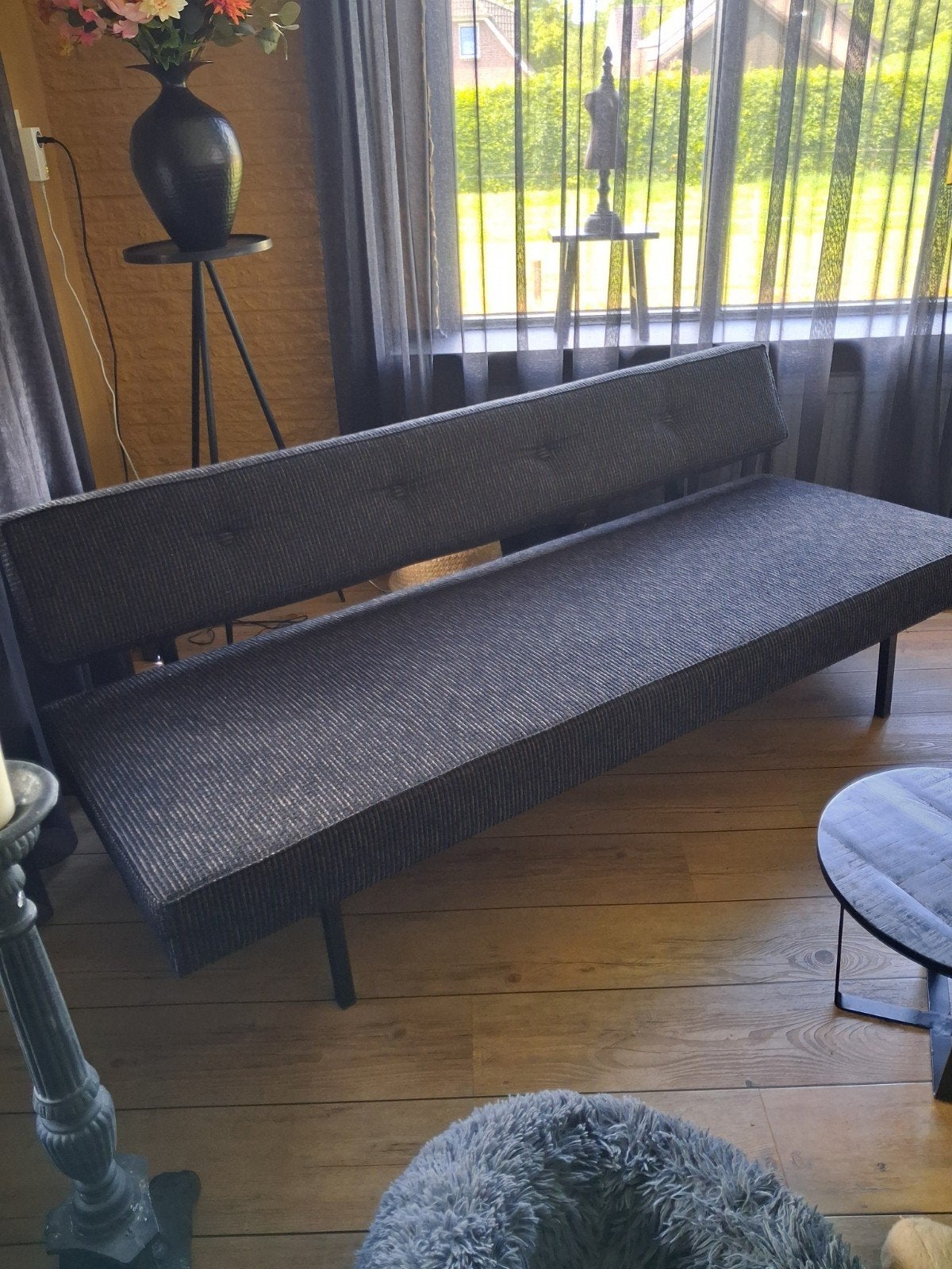 Vintage Martin Visser bedbank - opnieuw gestoffeerd, Ophalen of Verzenden