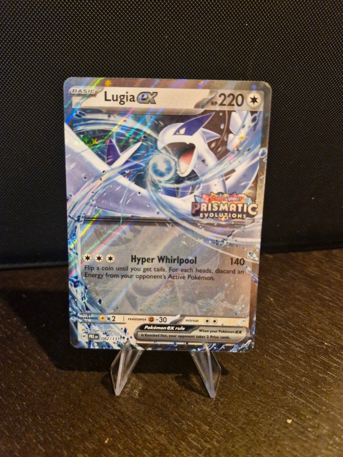 Lugia ex 082/131 Prismatic Evolutions Pokémon kaart, Ophalen of Verzenden, Zo goed als nieuw, Losse kaart, Foil