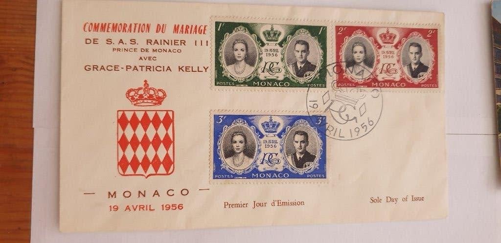 7167 monaco fdc huwelijk prins rainier & prinses grace kelly, Verzenden, Monaco