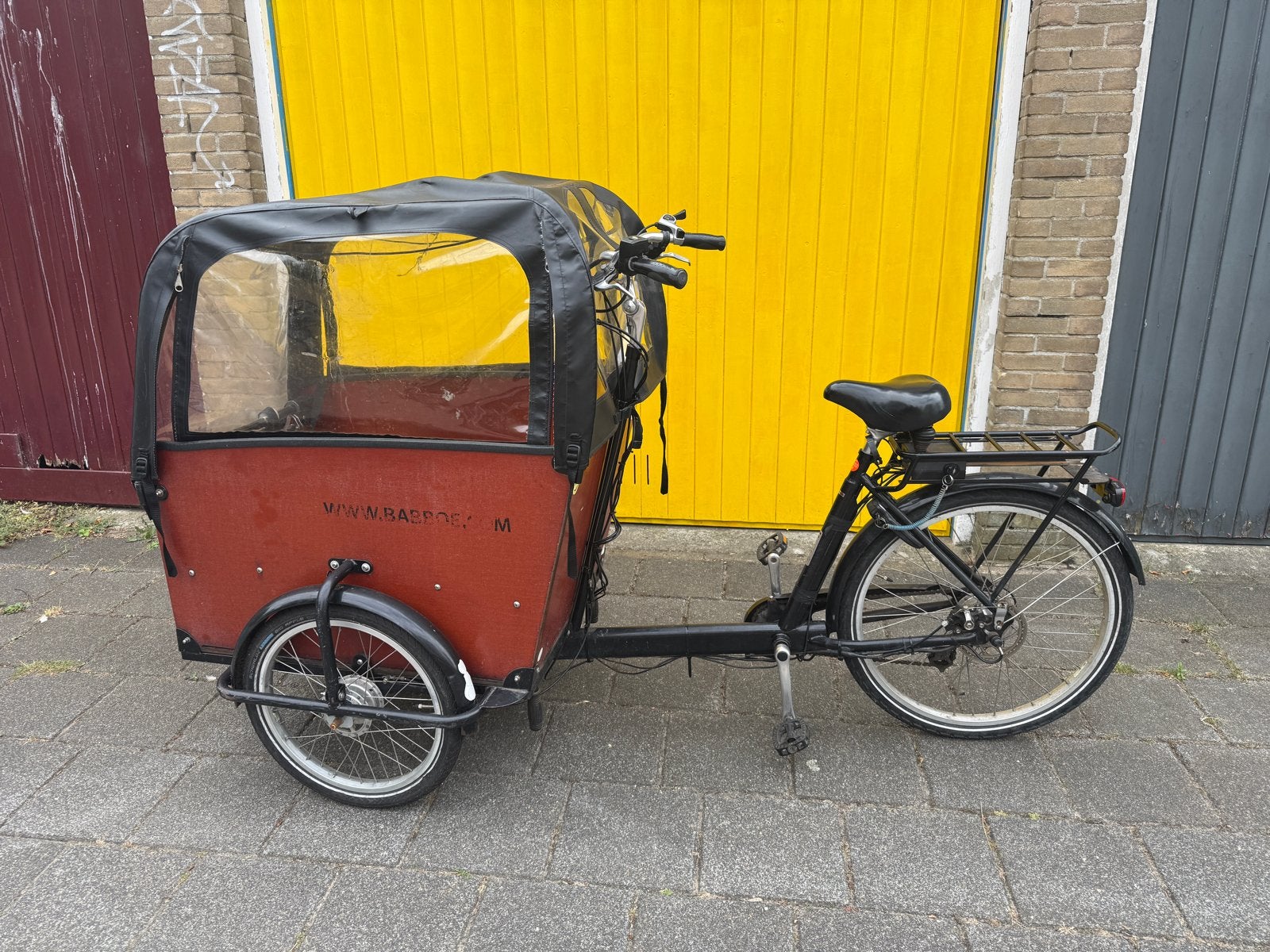 Babboe Big Bakfiets - Elektrisch (ondersteuning defect), Gebruikt, Elektrisch, 2 kinderen, Schijfrem
