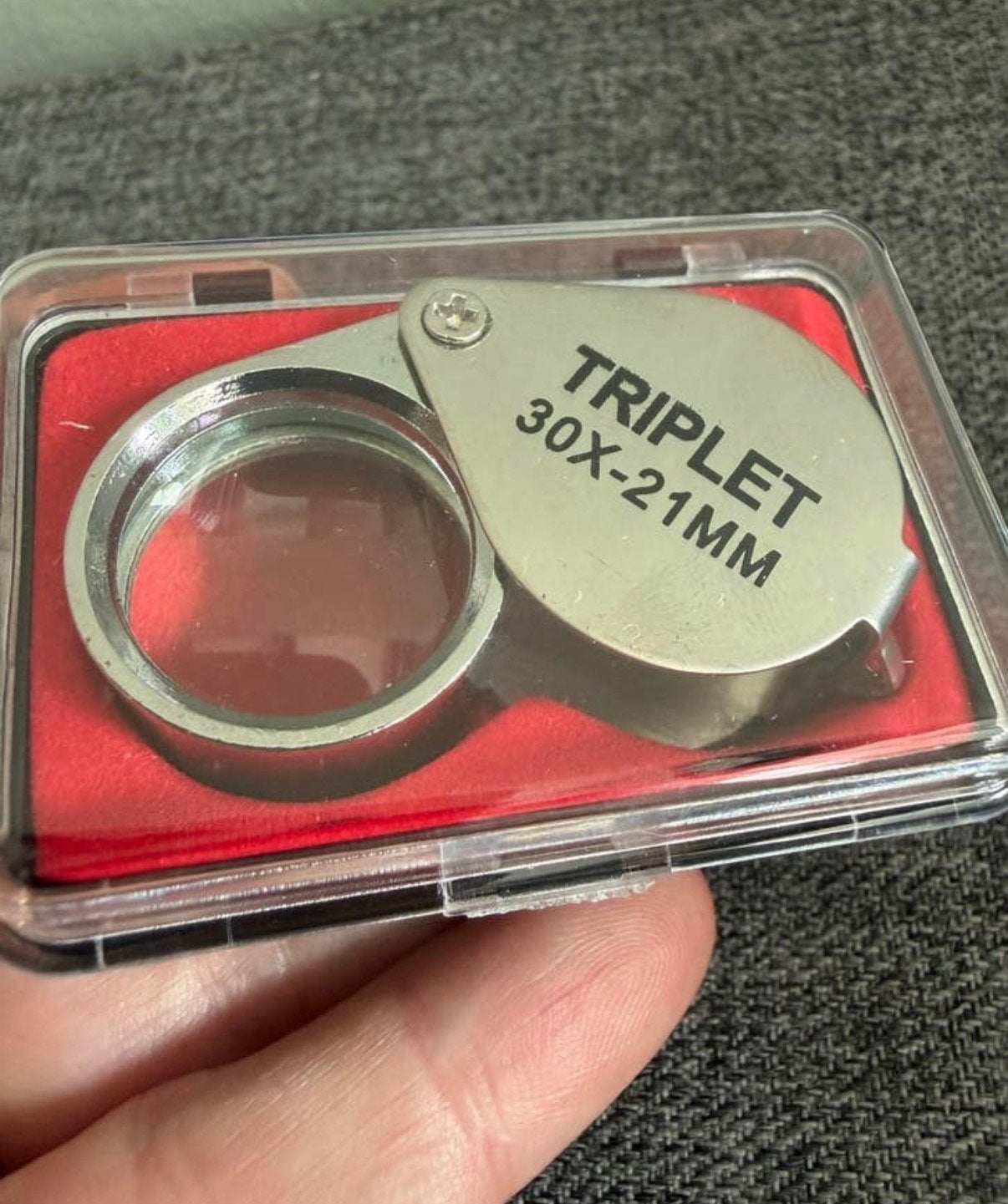 Triplet Loep 30x-21mm - Partijverkoop beschikbaar, Ophalen of Verzenden, Zo goed als nieuw, Vergrootglas of Loep