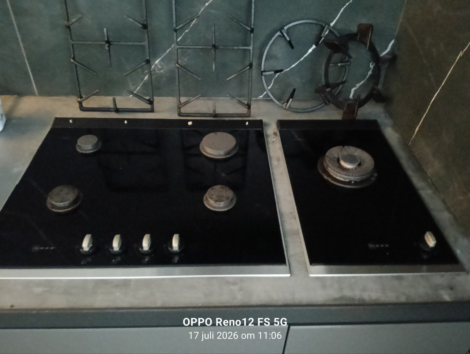 Neff gasfornuis kookplaat - 2 losse elementen, Witgoed en Apparatuur, Kookplaten, Ophalen, Inbouw, Gas, 4 kookzones