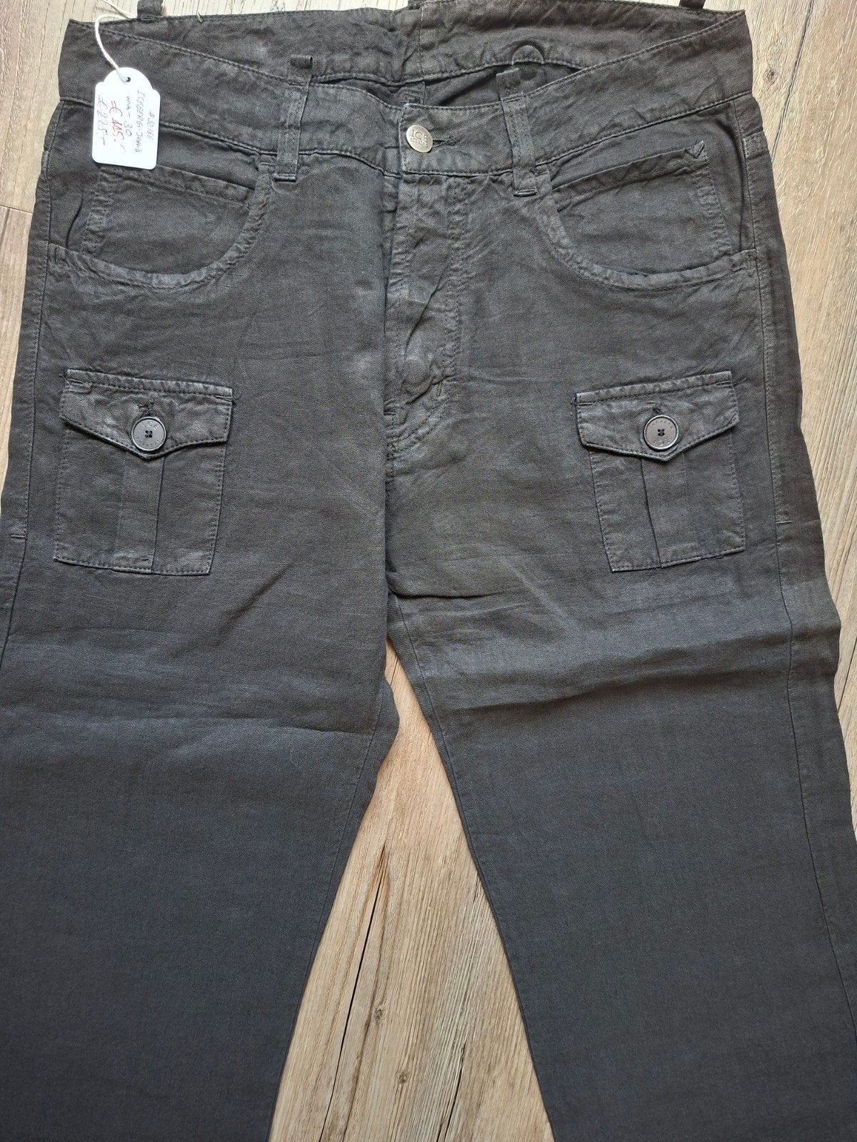 ICEBERG linnen broek maat W30, Zwart, Nieuw, Ophalen of Verzenden, Maat 46 (S) of kleiner
