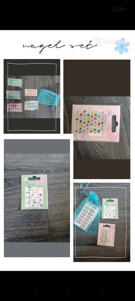 Nagel set stickers en nep nagels, Ophalen of Verzenden, Zo goed als nieuw, Frame of Mal