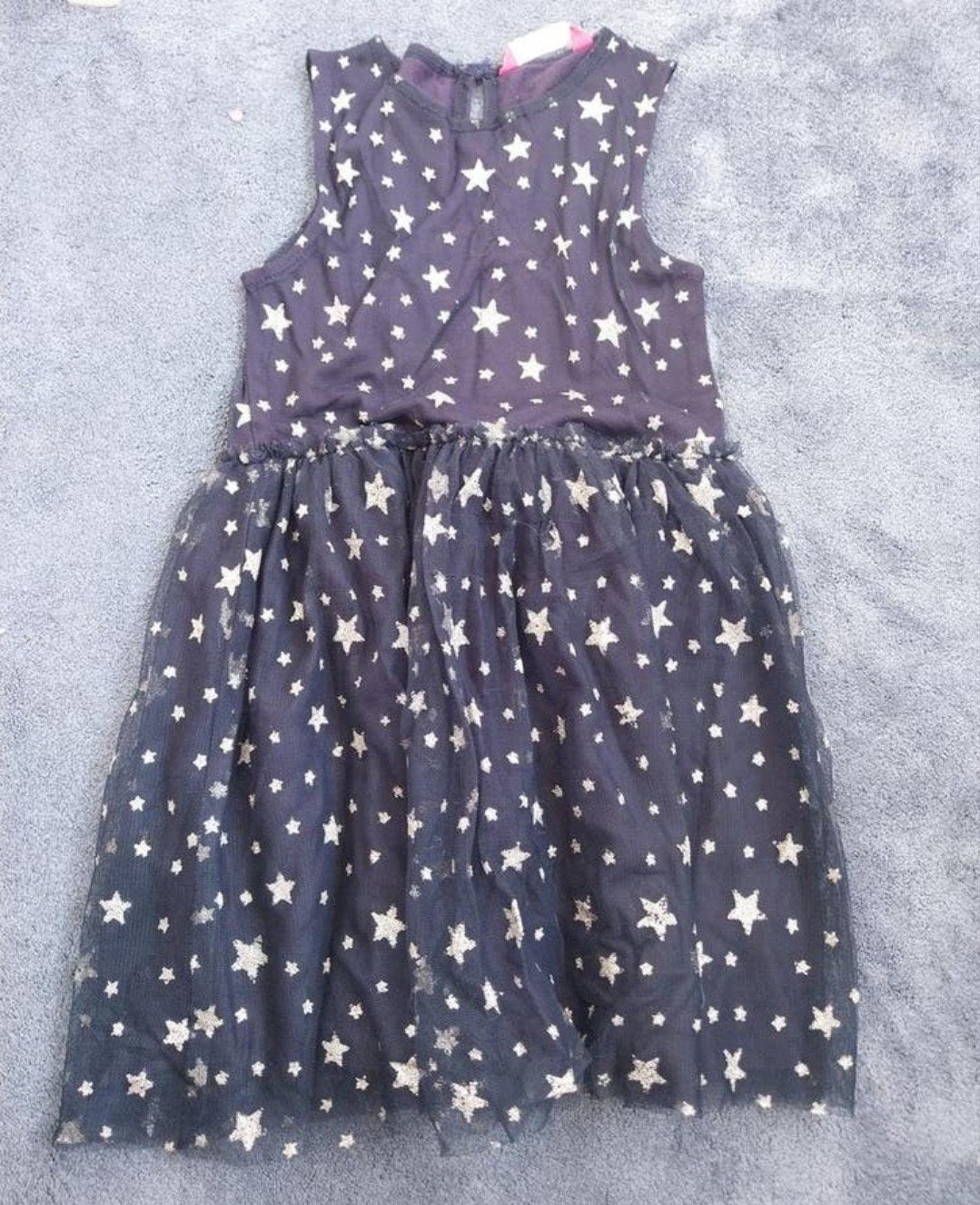 Donkerblauw zomerjurkje met sterren - Maat 116, Kinderen en Baby's, Kinderkleding | Maat 116, Ophalen of Verzenden, Zo goed als nieuw