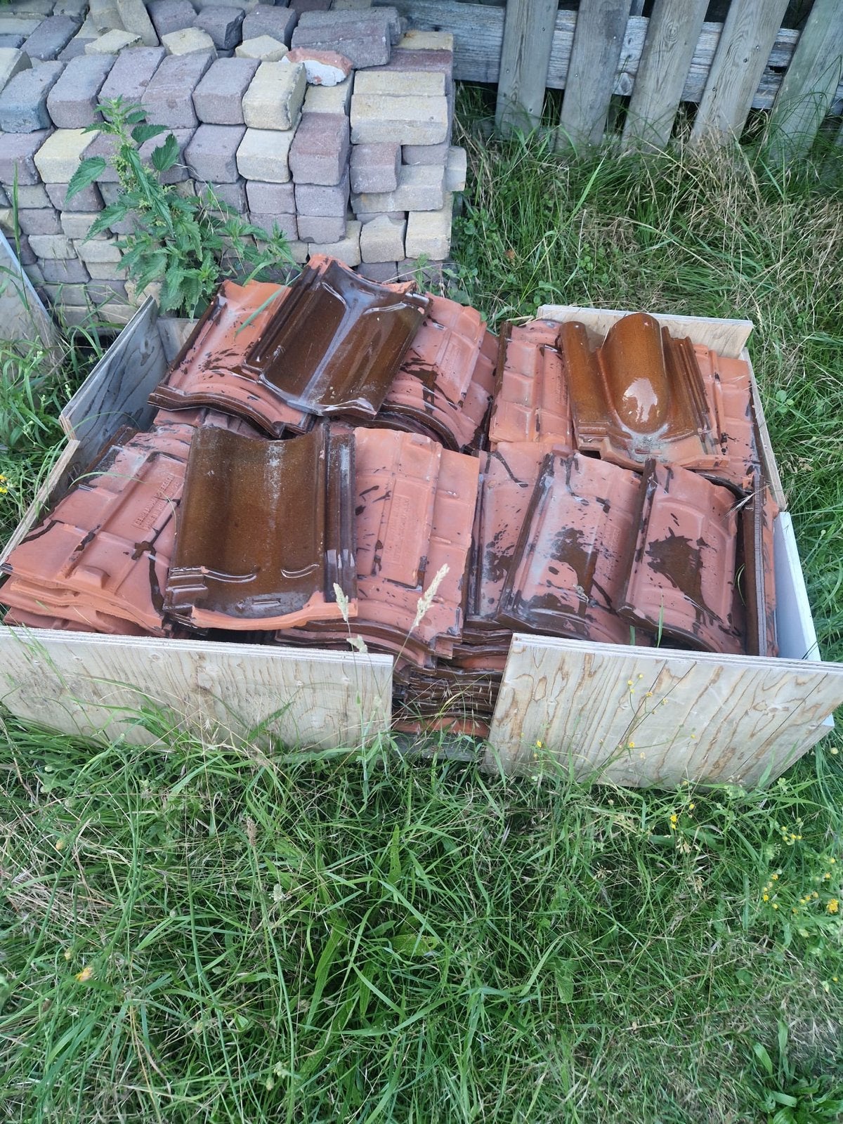 Dakpannen en ontluchtingsdakpannen (250-300 stuks), Ophalen, Gebruikt, Steen of Klei, 15 m² of meer