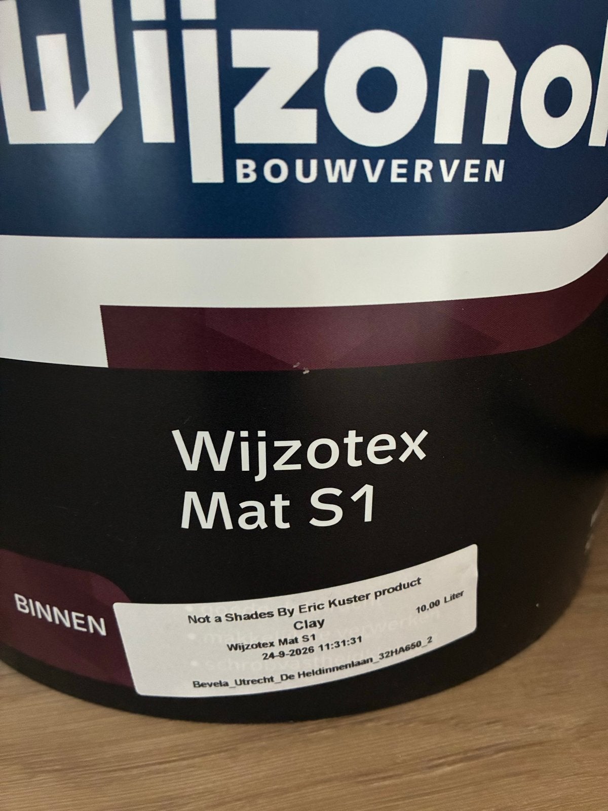 Wijzotex Mat S1 Binnenmuurverf - 10 Liter Clay, Overige kleuren, 5 tot 10 liter, Nieuw, Ophalen of Verzenden