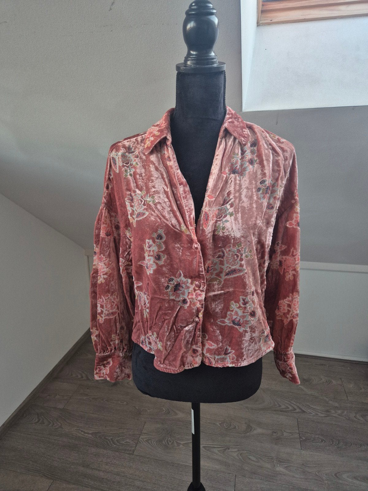Velvet blouse. Maat 36, Verzenden, Zara, Zo goed als nieuw, Maat 36 (S)